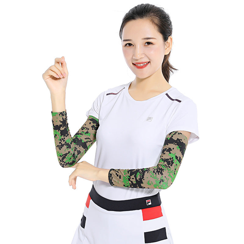 Cool Ice Silk UV Protection Arm Sleeves for Sports